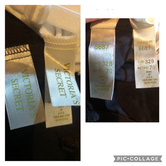 Vintage Victoria secrets Lace shapewear dress bundle of 2 in black & white 32 B - Picture 11 of 12